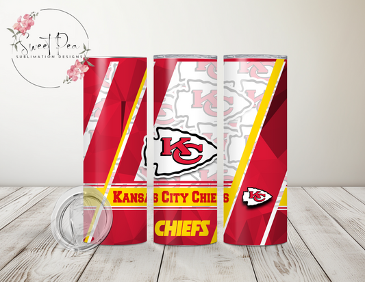 Kansas City Chiefs football 20 oz Tumbler