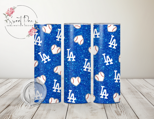 LA Dodgers Baseball 20 oz Tumbler