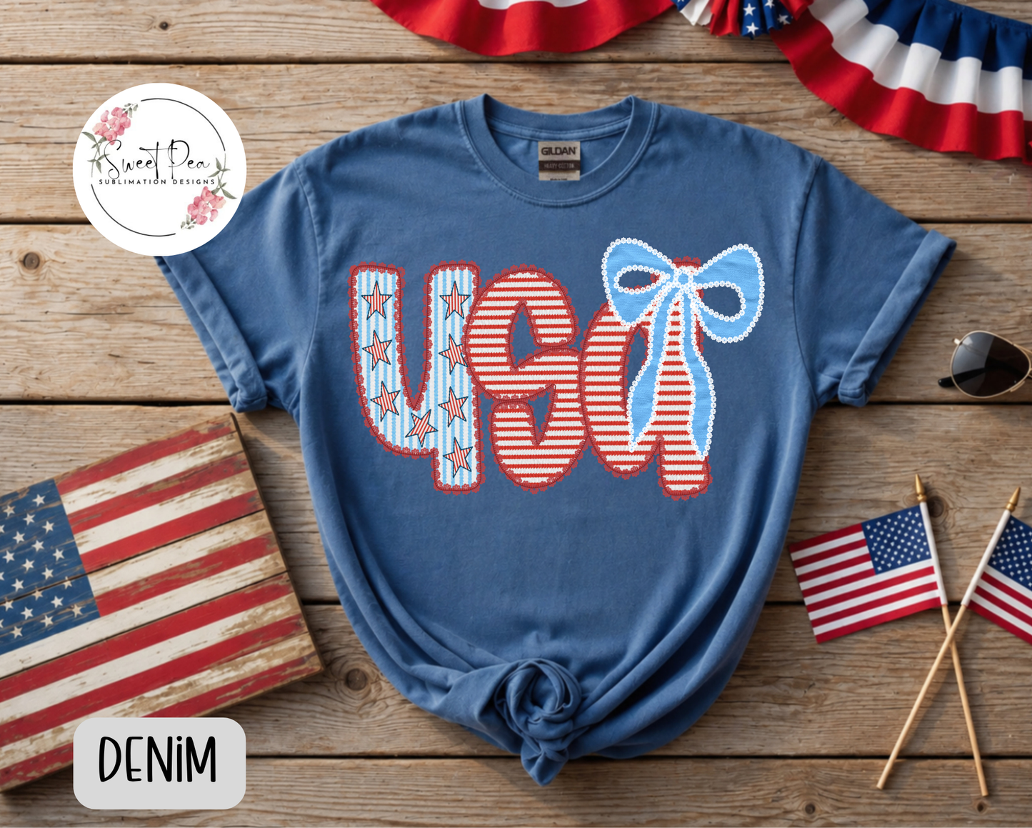 USA Stars & Stripes T-Shirt - Comfort Colors