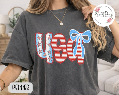 USA Stars & Stripes T-Shirt - Comfort Colors