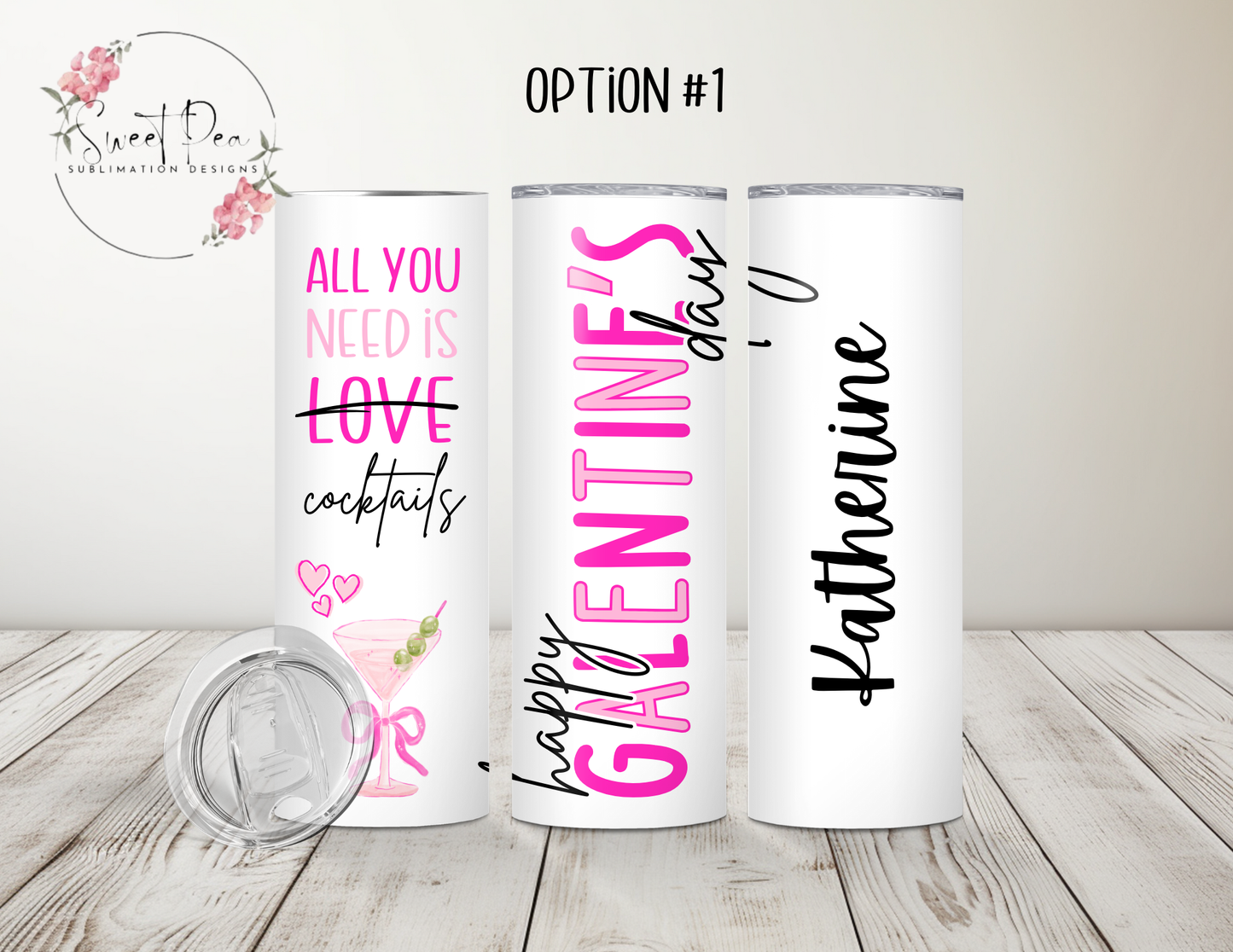 Personalized Galentine's Day 20oz Tumbler (2 options)