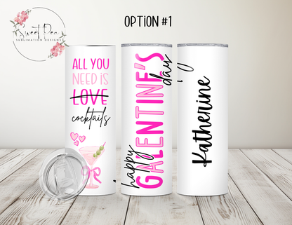 Personalized Galentine's Day 20oz Tumbler (2 options)
