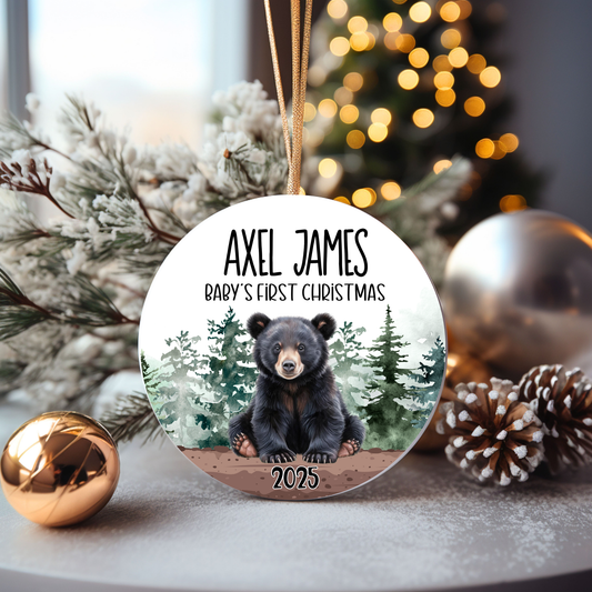 Baby's First Christmas Forest Baby Bear Ornament