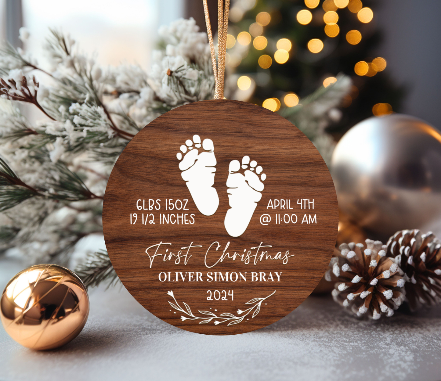 Baby Announcement Ornament