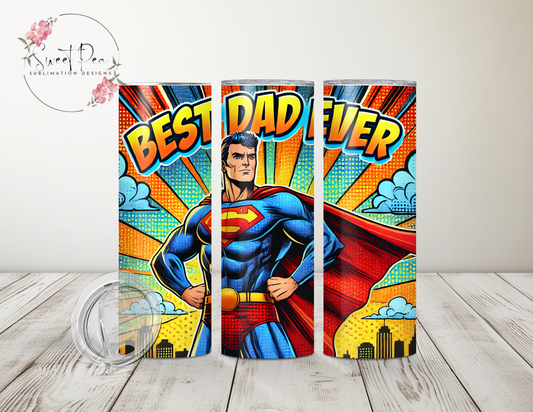 Best Dad Ever Superhero 20oz Tumbler