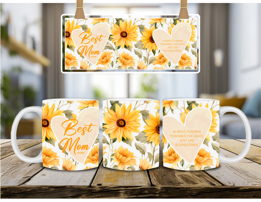 Sunflowers Best Mom Ever Coffee Mug
