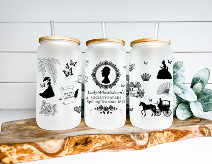 Lady Whistledown Bridgerton Glass Cup