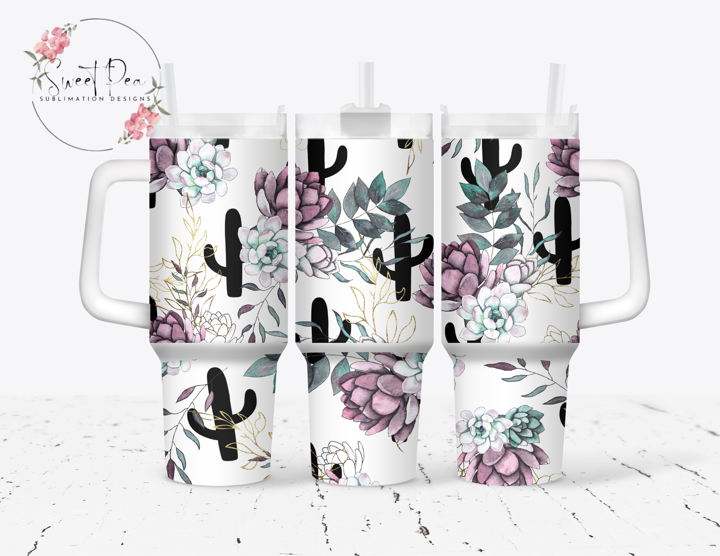 Cactus Succulent 40oz Tumbler