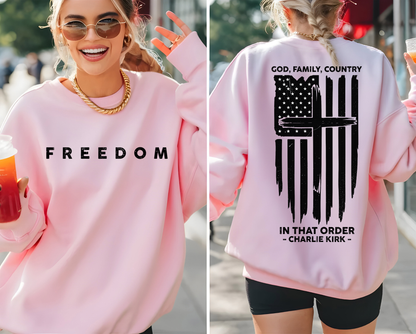 Charlie Kirk - God Family Country In That Order Shirt