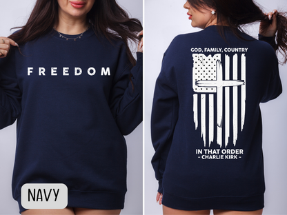 Charlie Kirk - God Family Country In That Order Shirt