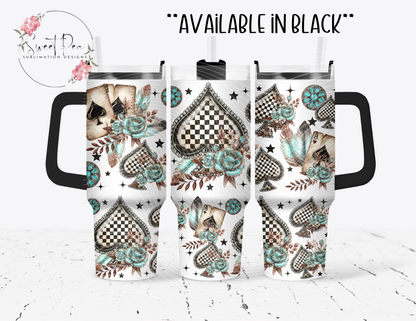 Checkered Spades 40oz Tumbler