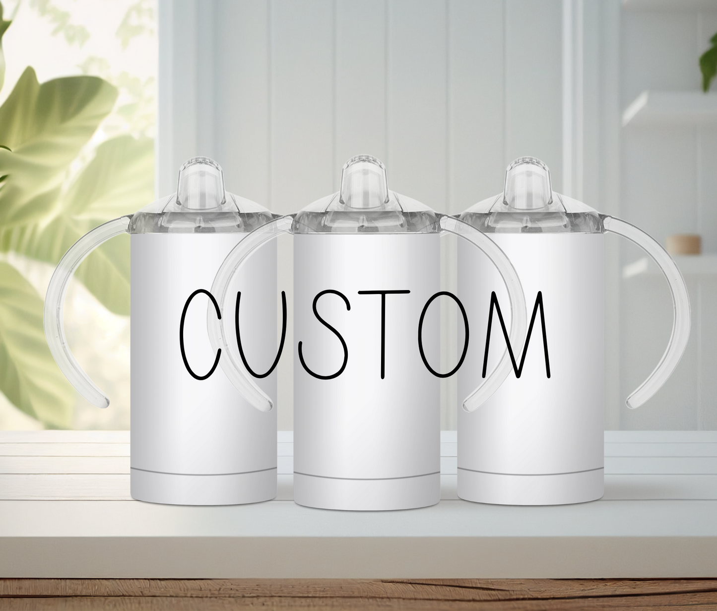 Custom 12 oz Sippy Cup, 2 in 1 Design Tumbler