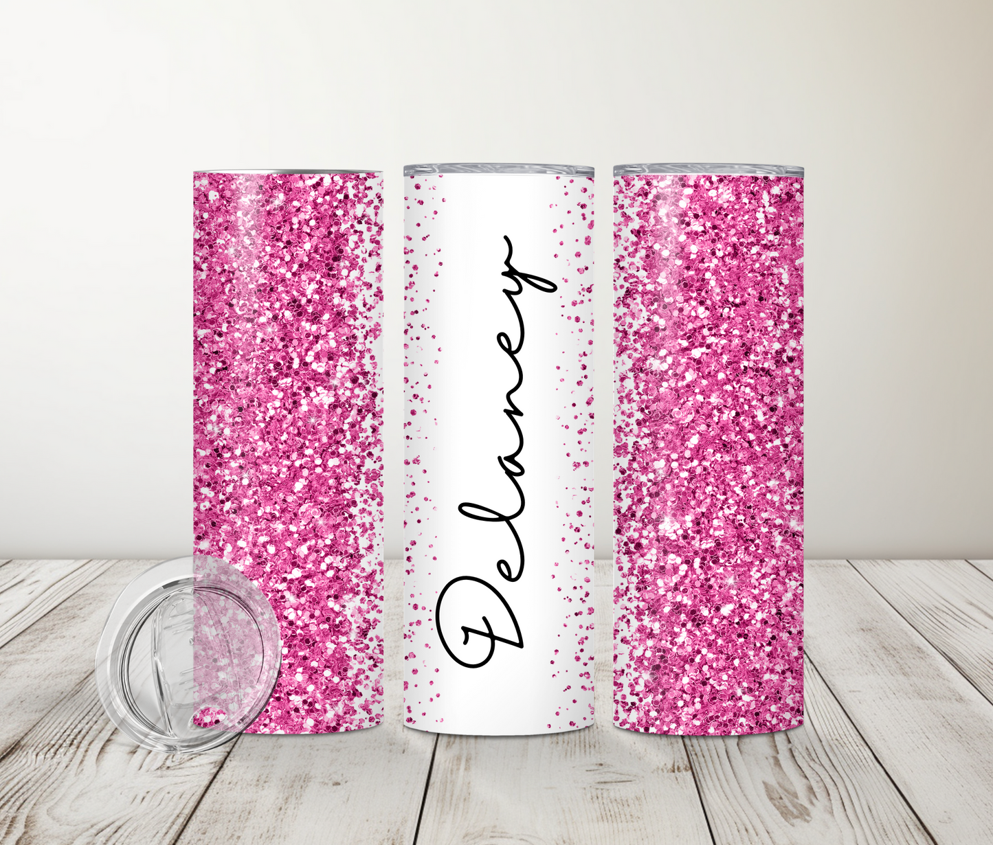 Personalized Glitter 20 oz Tumbler (5 Glitter Options)