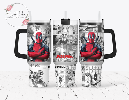 Deadpool Comic 40oz Tumbler