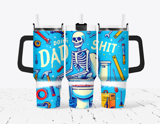 Doing Dad Shit 40 oz Tumbler with Handle