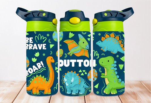 Dinosaurs Kids 12 oz Flip Top Tumbler