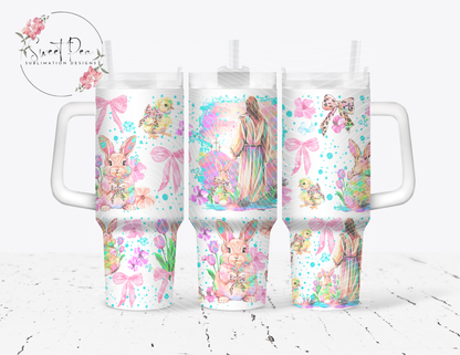 Jesus & Bunny Christian Watercolors 40oz Tumbler