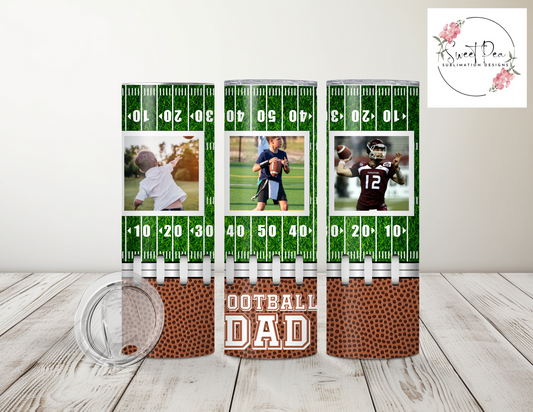 Football Dad Personalized 20 oz Tumbler
