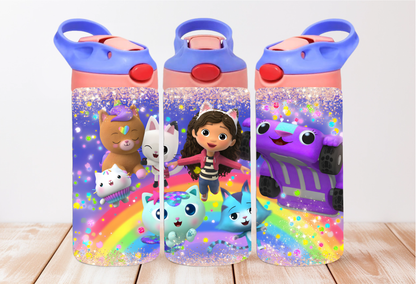 Gabby's Dollhouse Kids 12oz Flip Top Tumbler