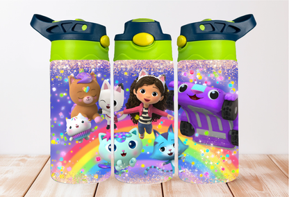 Gabby's Dollhouse Kids 12oz Flip Top Tumbler
