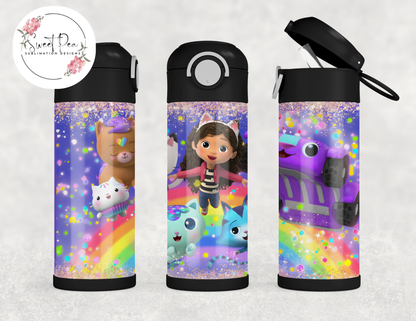 Gabby's Dollhouse Kids 12oz Flip Top Tumbler
