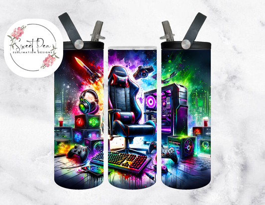 Gaming 20oz Flip Top Tumbler