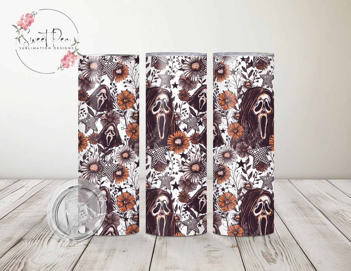 Ghostface Floral 20oz Tumbler