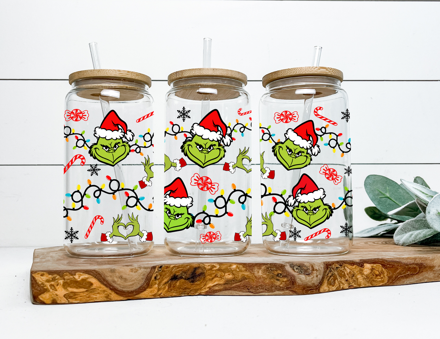 Grinch Christmas Libbey Glass Cup