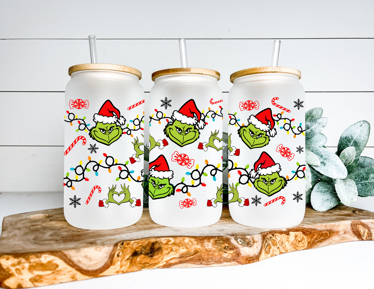 Grinch Christmas Libbey Glass Cup