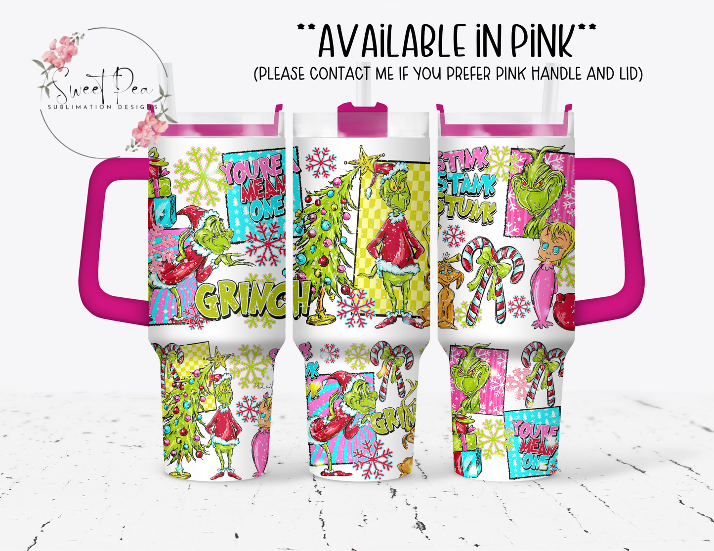 Stink Stank Stunk Grinch 40oz Tumbler