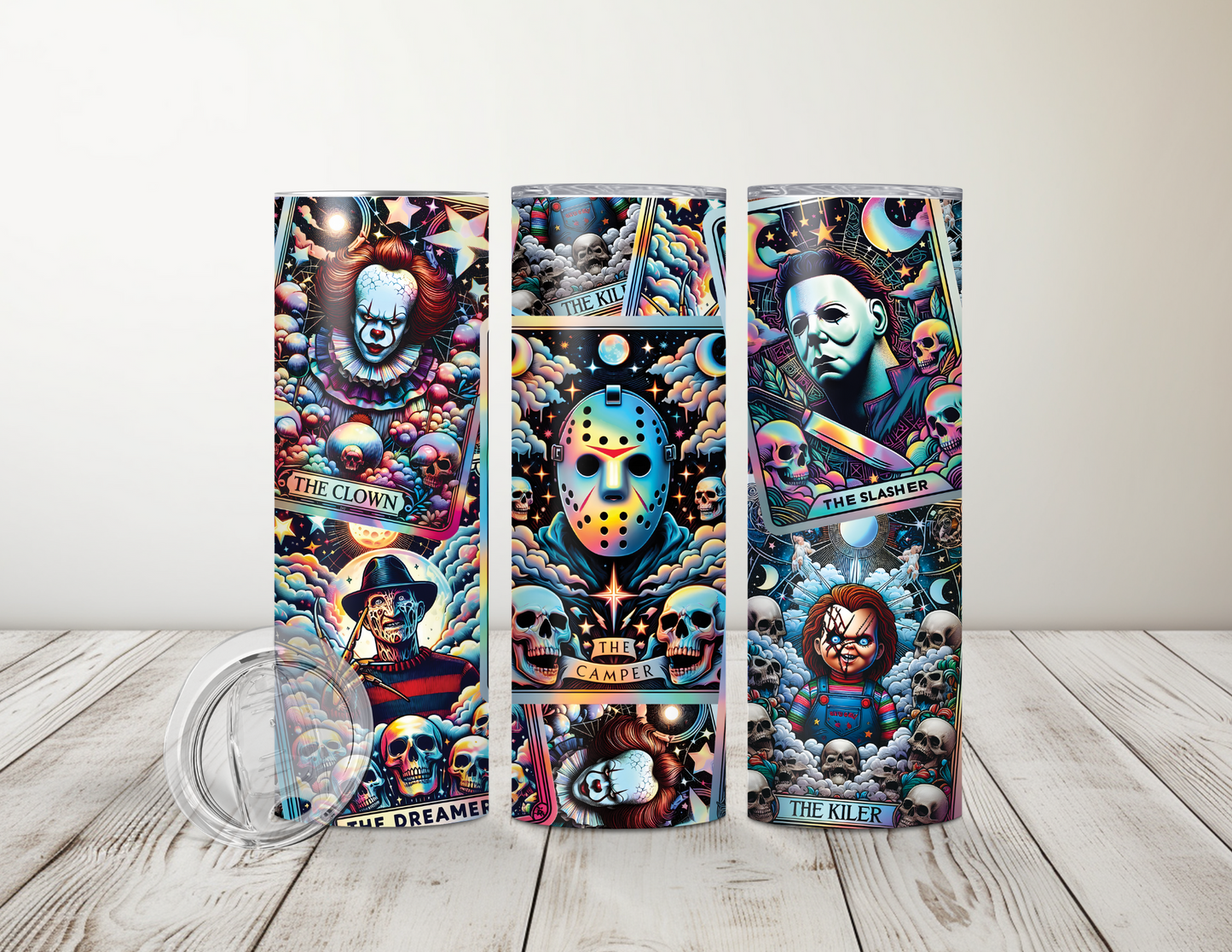 Horror Characters Tarot Cards 20oz Tumbler