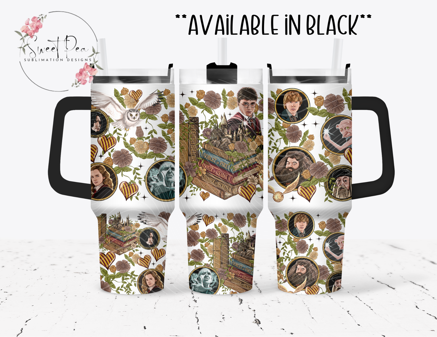 HP Floral 40oz Tumbler
