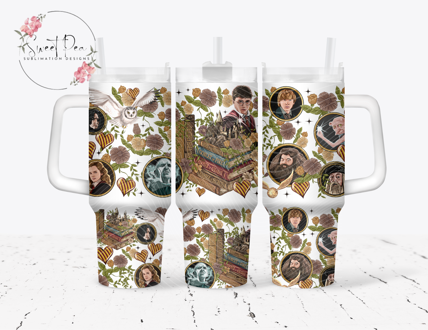 HP Floral 40oz Tumbler