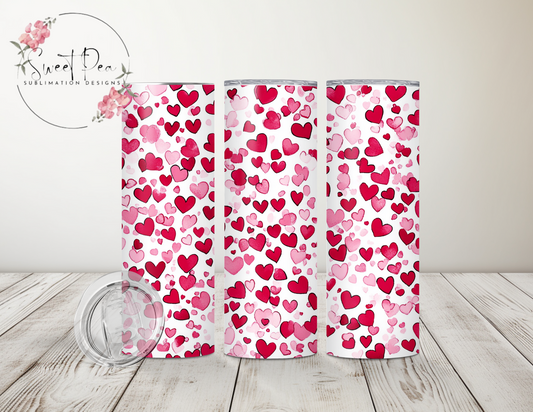 Red & Pink Hearts 20oz Tumbler