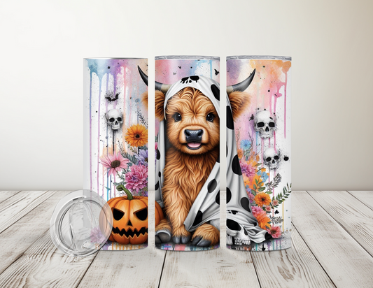 Halloween Cute Highland Cow 20oz Tumbler