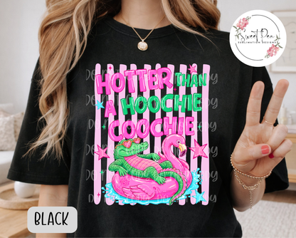Hotter Than A Hoochie Coochie Stripped T-Shirt