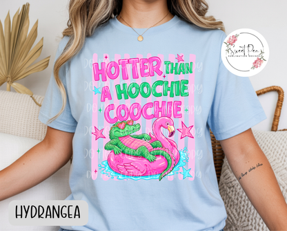 Hotter Than A Hoochie Coochie Stripped T-Shirt