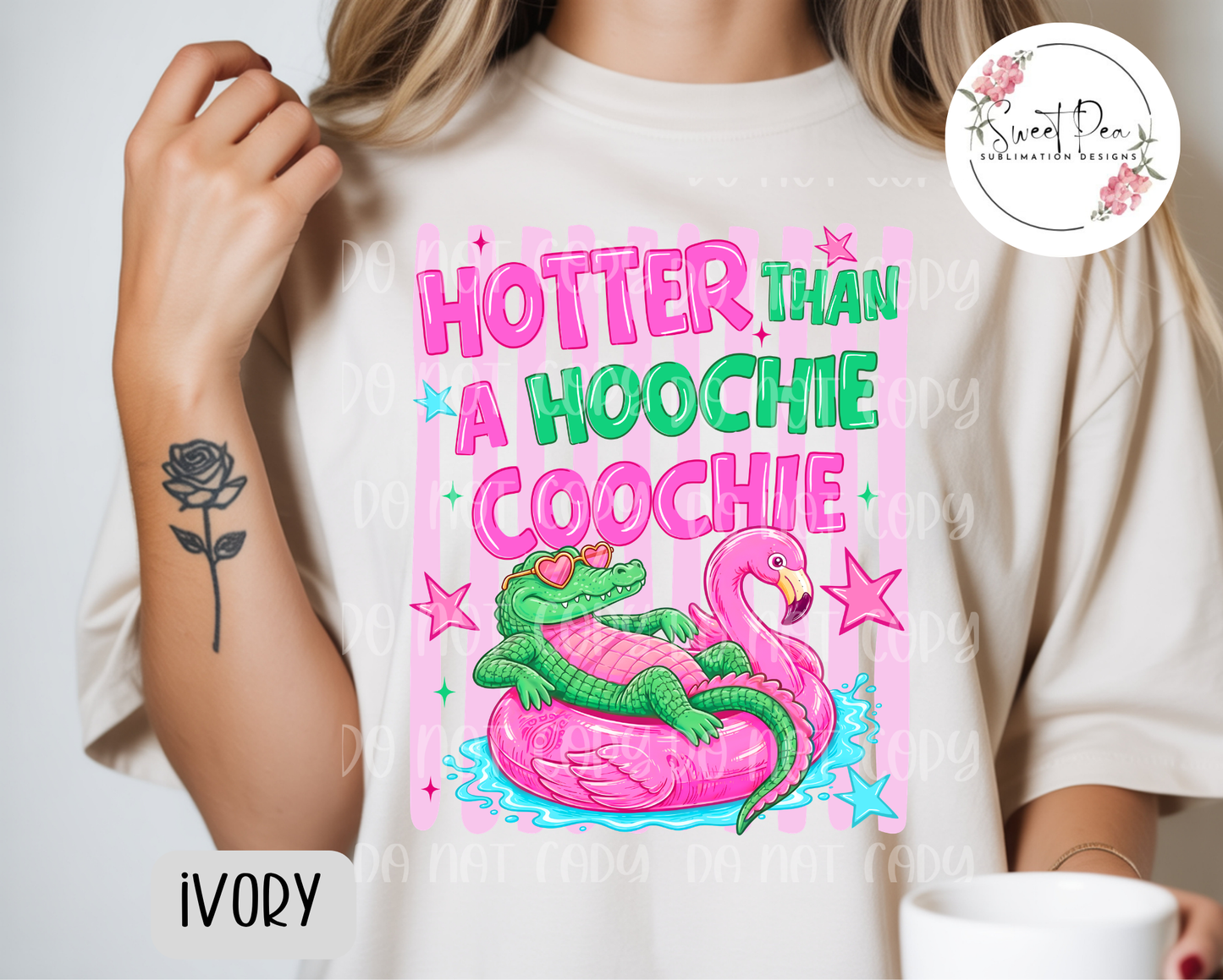 Hotter Than A Hoochie Coochie Stripped T-Shirt