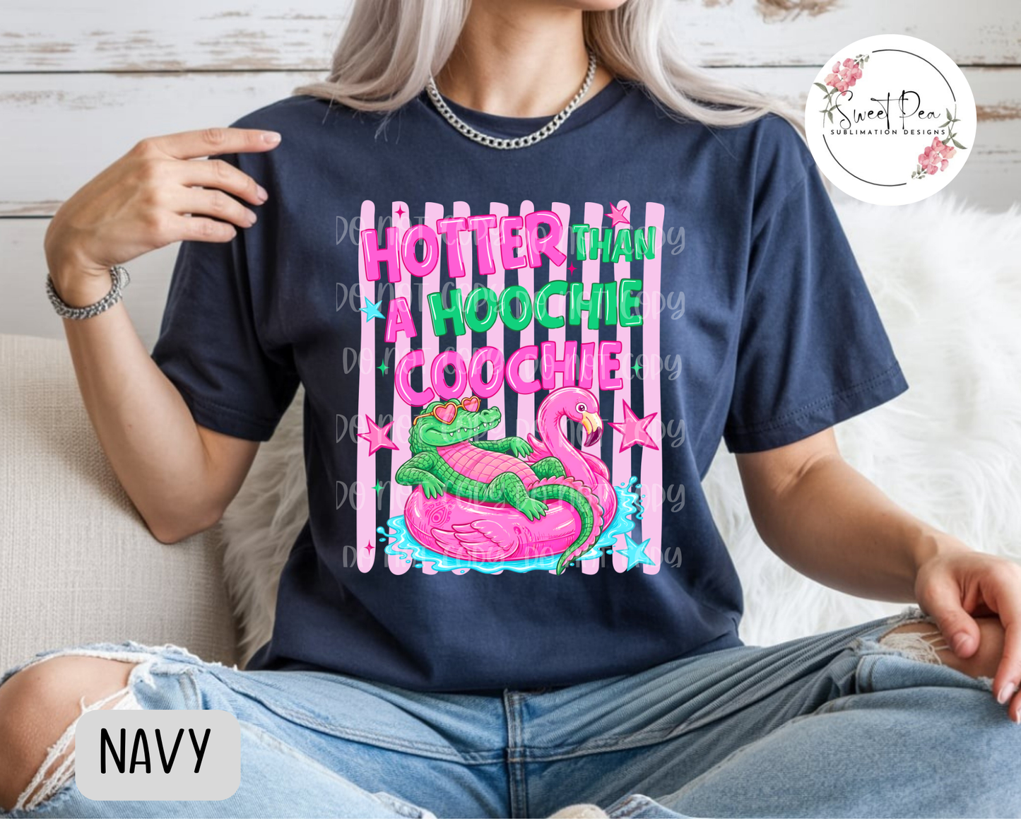 Hotter Than A Hoochie Coochie Stripped T-Shirt