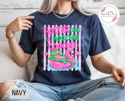 Hotter Than A Hoochie Coochie Stripped T-Shirt