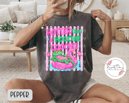 Hotter Than A Hoochie Coochie Stripped T-Shirt