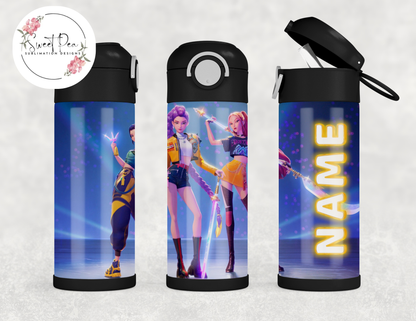 K-Pop Demon Hunters Huntrix 12 oz Kids Flip Top Tumbler