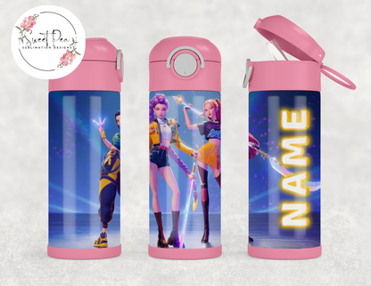 K-Pop Demon Hunters Huntrix 12 oz Kids Flip Top Tumbler