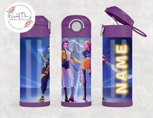 K-Pop Demon Hunters Huntrix 12 oz Kids Flip Top Tumbler