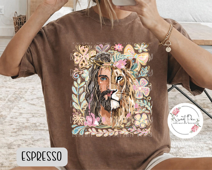 Lion of Judah, Jesus Christian Shirt - Comfort Colors