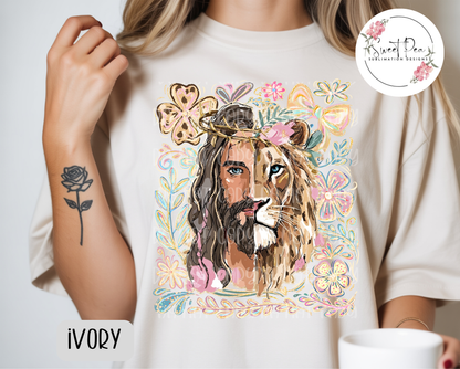 Lion of Judah, Jesus Christian Shirt - Comfort Colors