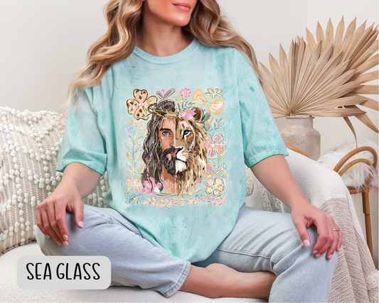 Lion of Judah, Jesus Christian Shirt - Comfort Colors