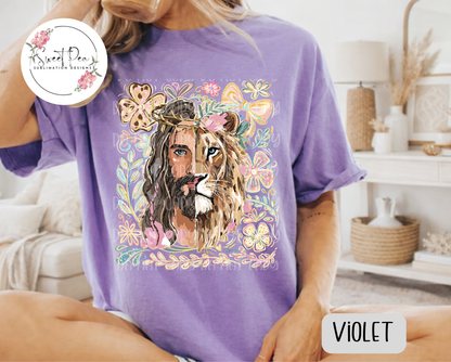 Lion of Judah, Jesus Christian Shirt - Comfort Colors