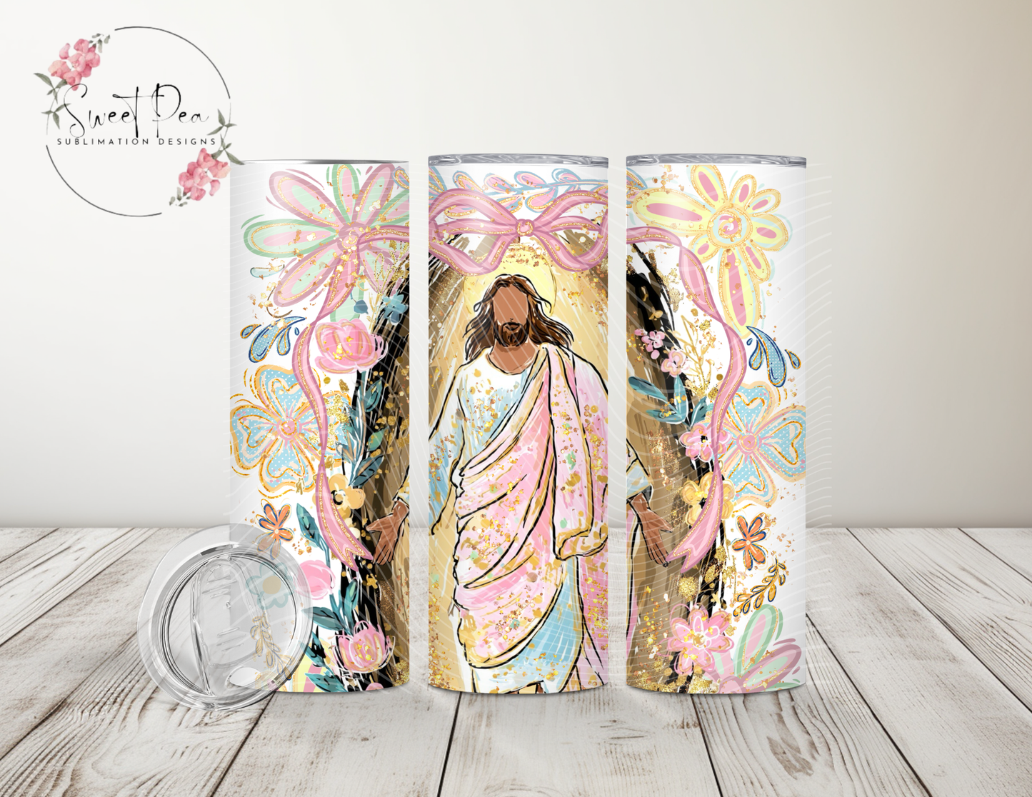 Tomb Floral Jesus Christian 20oz Tumbler