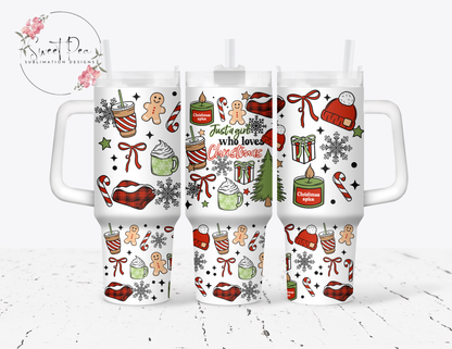 Just a Girl Who Loves Christmas 40oz Tumbler